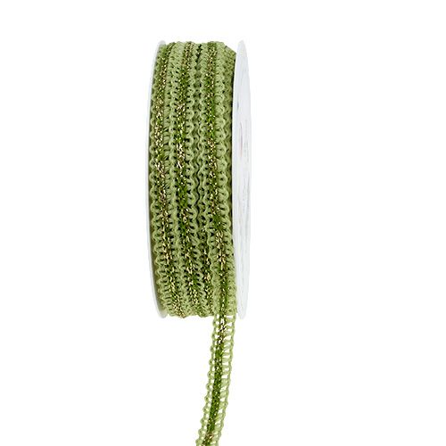 Floristik24 Deko stuha úzká zelená s drátem 8mm 15m