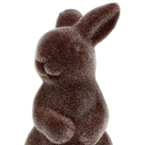 Floristik24 Ozdobná figurka zajíčka sevřená 7cm hnědá 1ks