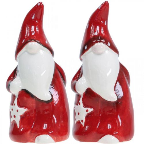 položky Figurka Mikuláše Mikuláš červená, bílá keramika V13,5cm 2ks