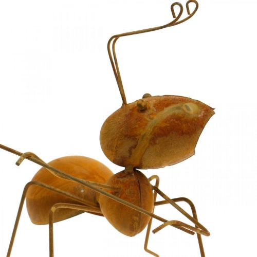 položky Dekorativní figurka mravenec kovová síť motýlů zahradní dekorace rez 19cm