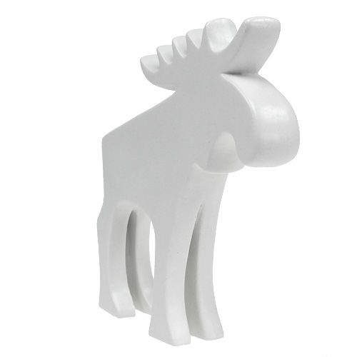 Floristik24 Deco figurka losa keramická bílá 18,5cm 1ks