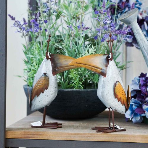 Floristik24 Dekorace figurka, kovový ptáček, havran, kovová dekorace 43cm