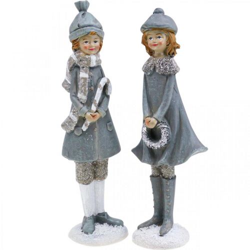 Floristik24 Deco figurky zimní dětské figurky dívky H19cm 2ks