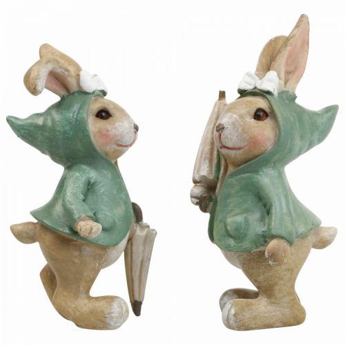 Floristik24 Deko figurky deko králík s deštníkem V10,5cm 4ks