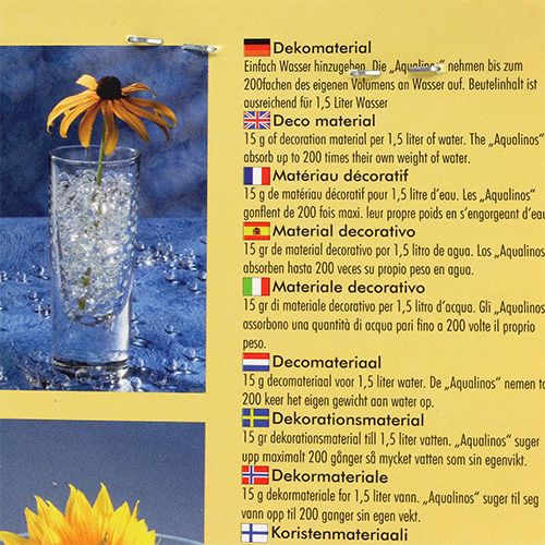 Floristik24 Deco gel Aqualinos 15g transparentní