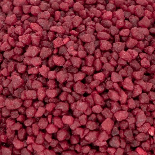 položky Dekorativní granulované červené dekorační kameny 2mm - 3mm 2kg