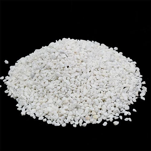 Floristik24 Dekorační granulát bílé dekorační kameny 2mm - 3mm 2kg