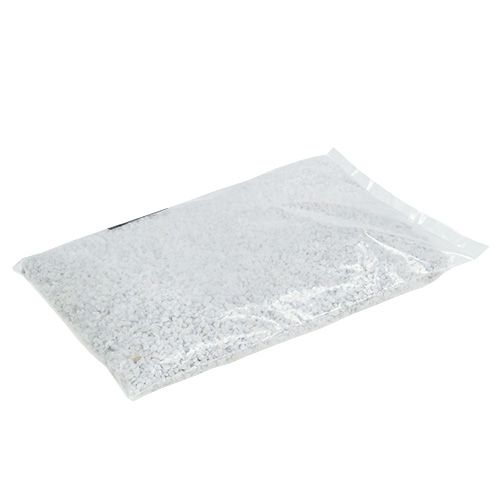 Floristik24 Dekorační granulát bílé dekorační kameny 2mm - 3mm 2kg