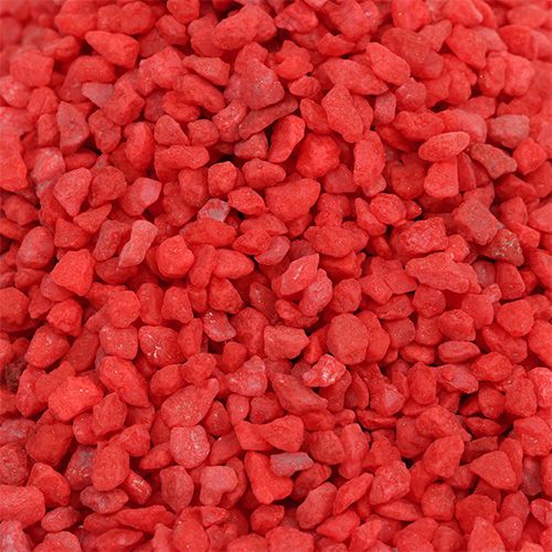 položky Dekorační granulát červené dekorační kameny 2mm - 3mm 2kg
