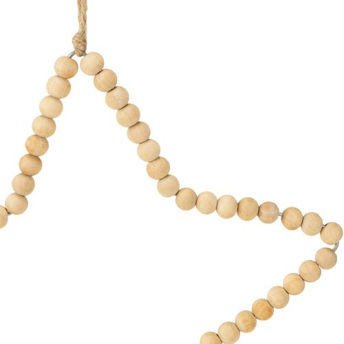 položky Deko věšák vánoční dřevěné korálky srdce hvězda strom V20cm 3ks