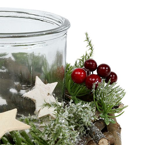 Floristik24 Dekorativní věnec se sklenkou na svíčku Ø20cm