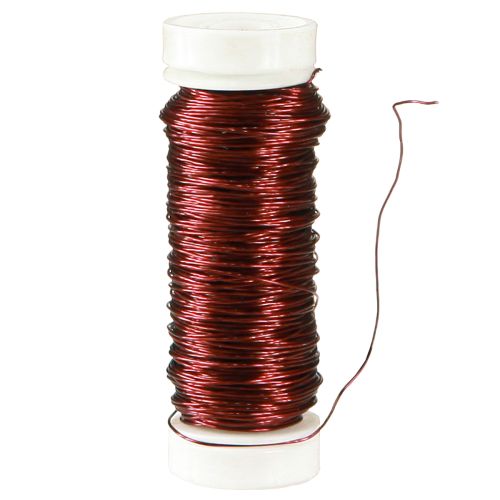 položky Ozdobný smaltovaný drát Ø0,30mm 30g/50m Bordeaux