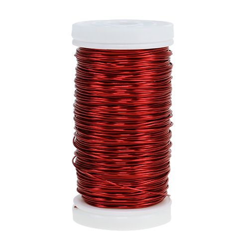 Ozdobný smaltovaný drát červený Ø0,50mm 50m 100g