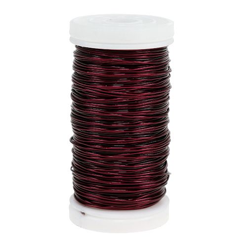 Floristik24 Deco Enameled Wire Wine Red Ø0,50mm 50m 100g