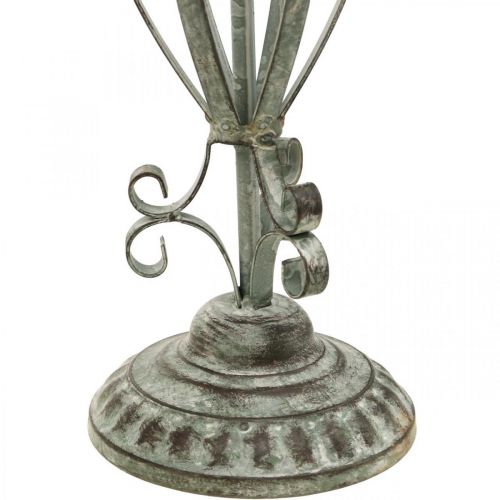 Floristik24 Držák na věnec kovový starožitný vzhled, dekorace na stůl shabby chic V51cm