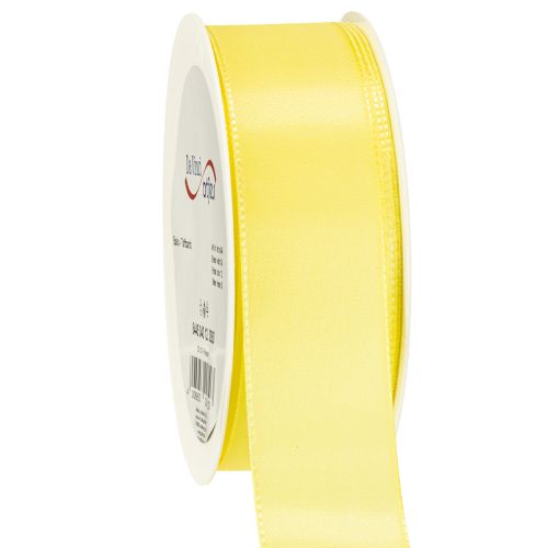 Dekorativní stuha taftová stuha dárková stuha světle žlutá 40mm 50m
