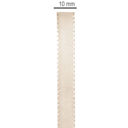 Úzká béžová dárková stuha, jemná balicí stuha, šířka 10 mm, délka 50 m | Floristik24.cz