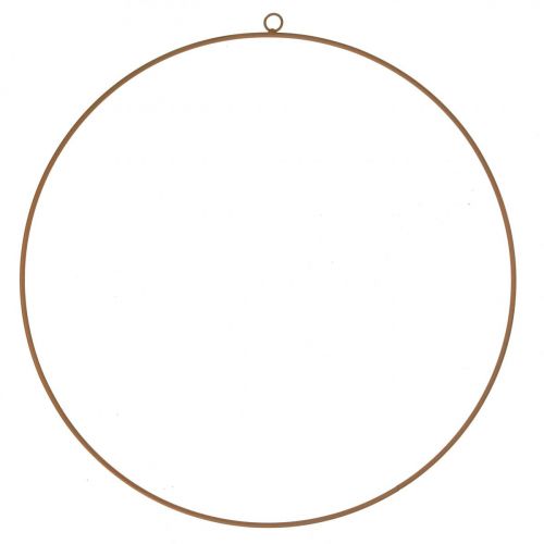 Floristik24 Ozdobná obruč, kovový kroužek, ozdobný kroužek na zavěšení patina Ø37cm 3ks
