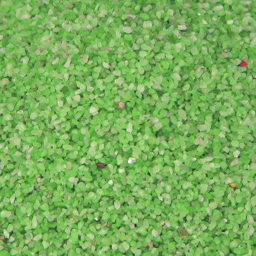 položky Dekorativní písek zelený neonový písek barevný písek 0,5 mm neonovo zelený 1kg