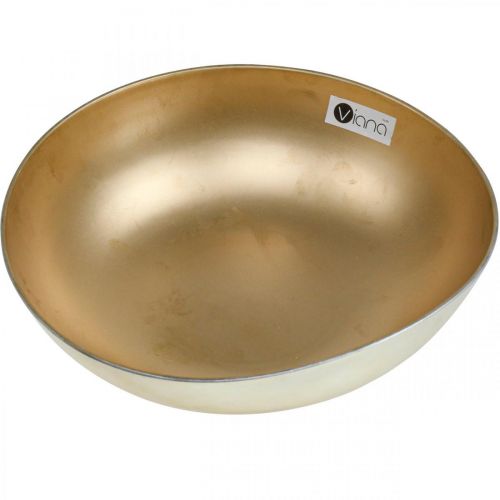 Floristik24 Dekorativní miska zlatá miska na rostliny plastová Ø30cm V9cm