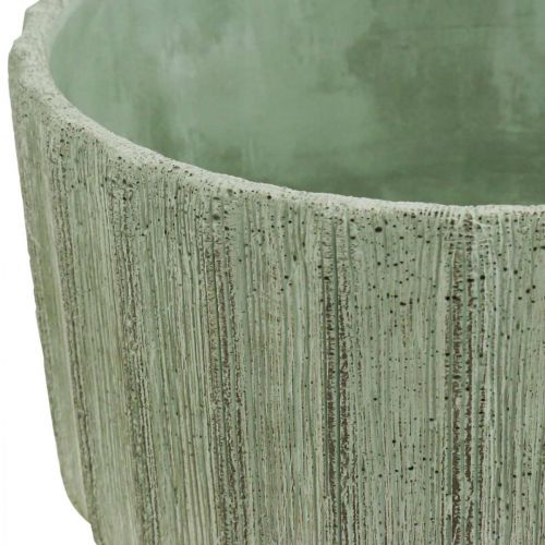 položky Dekorativní miska zelená keramická retro pruhovaná Ø20cm V11cm
