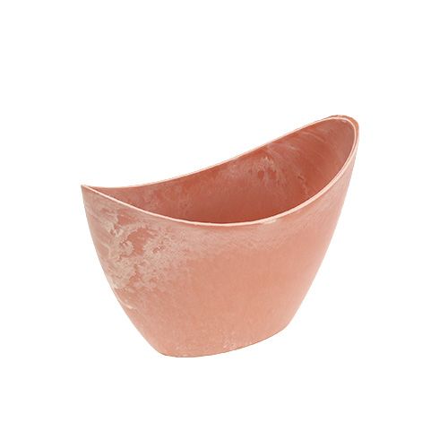 Floristik24 Dekorační miska světle oranžová 20cm x 9cm H11,5cm, 1ks