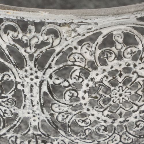 položky Dekorativní kovová miska, šedo-bílý vzor, Ø16/19,5/23,5 cm, sada 3 kusů