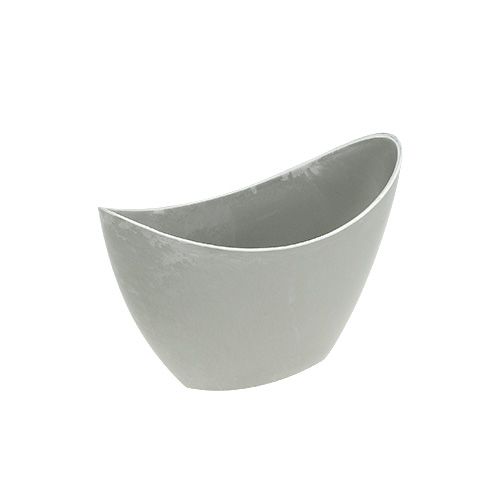 položky Dekorační miska plastová šedá 20cm x 9cm H11,5cm 1 kus