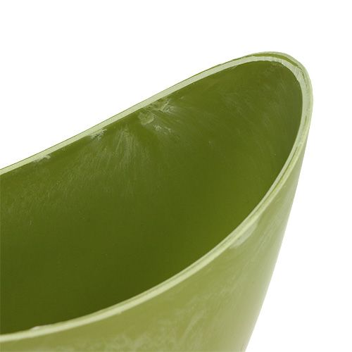 Floristik24 Dekorační miska plastová světle zelená 20cm x 9cm H11,5cm, 1díl