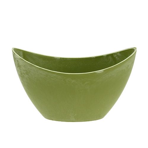 Floristik24 Dekorační miska plastová světle zelená 20cm x 9cm H11,5cm, 1díl