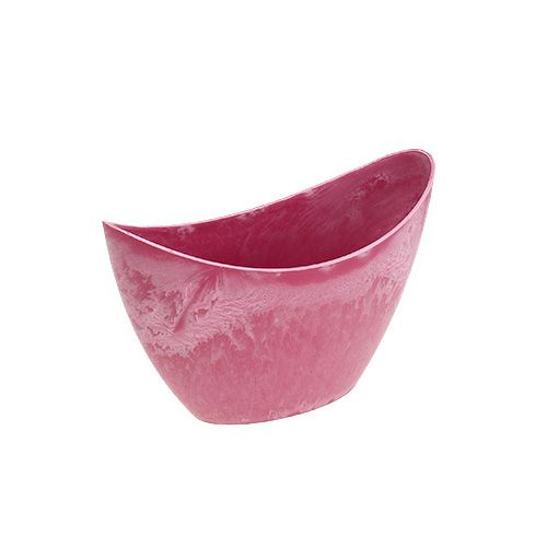 položky Dekorační miska plastová růžová 20cm x 9cm H11,5cm 1 kus