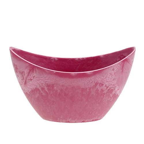 položky Dekorační miska plastová růžová 20cm x 9cm H11,5cm 1 kus