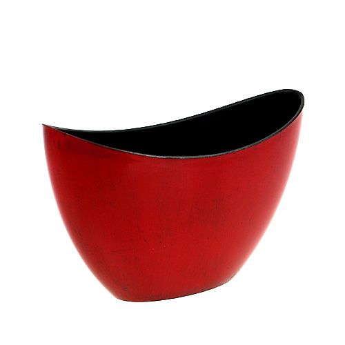 Floristik24 Dekorační miska plastová červeno-černá 24cm x 10cm x 14cm 1 ks