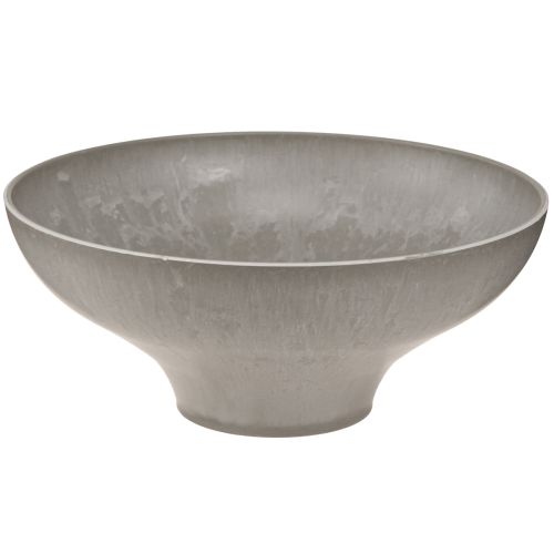 Dekorativní miska s podstavcem, kulatá květináč, šedá, Ø19cm, V8cm