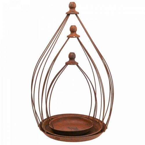 Floristik24 Dekorační miska rez patinovaná dekorace závěsná dekorace Ø18,5/24,5/27cm