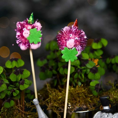 Floristik24 Ozdobná zátka lucky pig 8ks