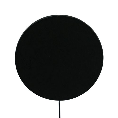 položky Dekorativní zátka dřevěná deska kulatá černá Ø6cm L15cm 12ks