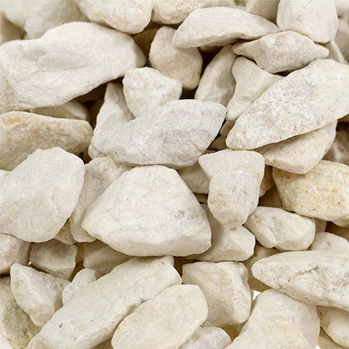 Floristik24 Dekorační kameny 9mm - 13mm 2kg krém