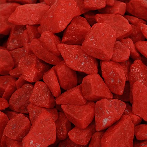 Floristik24 Dekorační kameny 9mm - 13mm červené 2kg