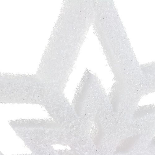položky Dekorativní hvězda bílá, zasněžená 28cm L40cm 1 kus