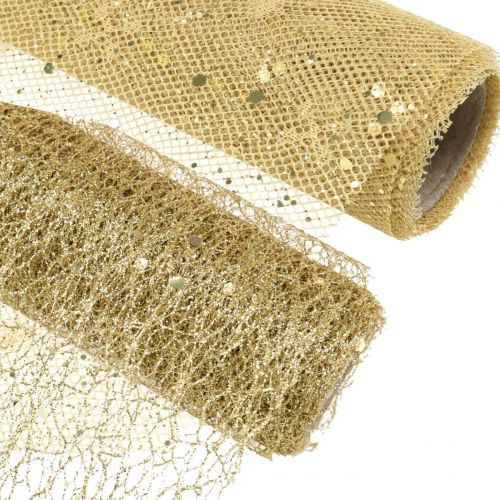 Floristik24 Ubrus Deco Fabric Yellow Gold x 2 Assort 35x200cm