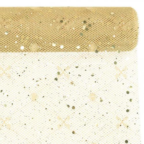 Floristik24 Ubrus Deco Fabric Yellow Gold x 2 Assort 35x200cm