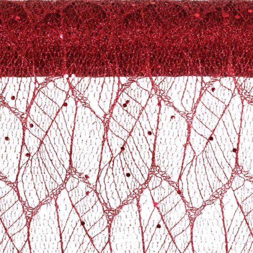 položky Vánoční dekorační látka Polyester Červená x 2 různé 35x200cm