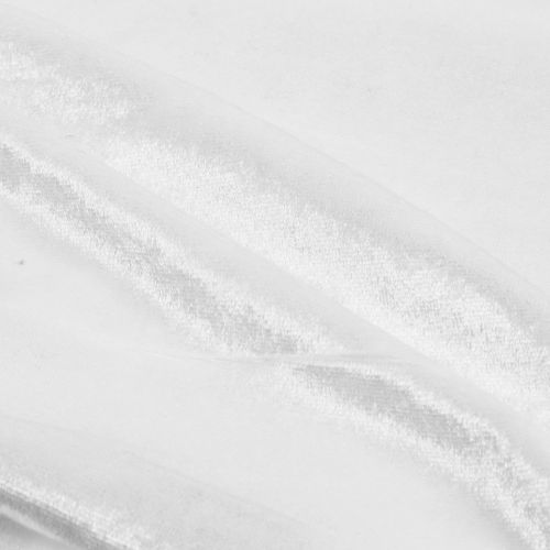 Floristik24 Dekorační látka sametově bílá 140cm x 300cm
