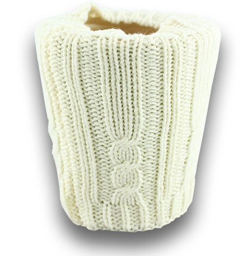 Floristik24 Ozdobná pletená tuba 11 x 21 cm krémová 2ks