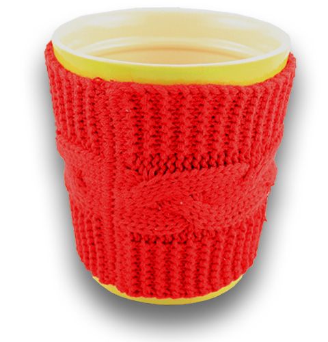 Floristik24 Ozdobná pletená dutinka 15 x 13cm červená 2ks