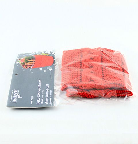 Floristik24 Ozdobná pletená dutinka 15 x 13cm červená 2ks
