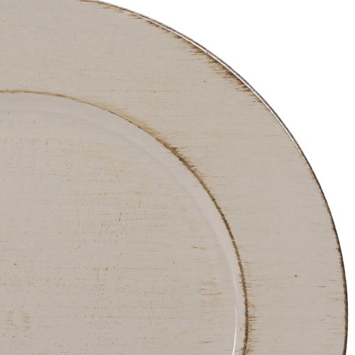 položky Dekorativní talíř plastový dekorativní plastový talíř šedohnědý Ø33cm