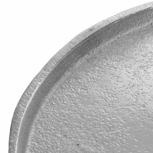položky Dekorativní talíř hliněný Ø31cm stříbrný
