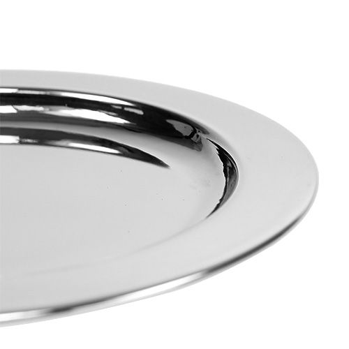 položky Dekorativní talíř z kovu Ø14,5cm stříbrná 1ks